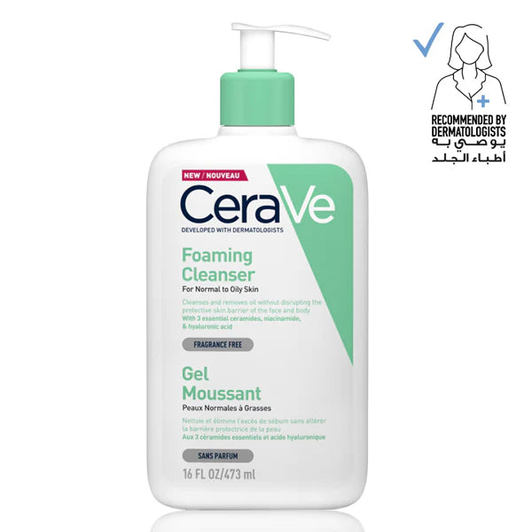 Cerave Foaming Cleanser for Normal to Oily Skin with Hyaluronic Acid 236Ml